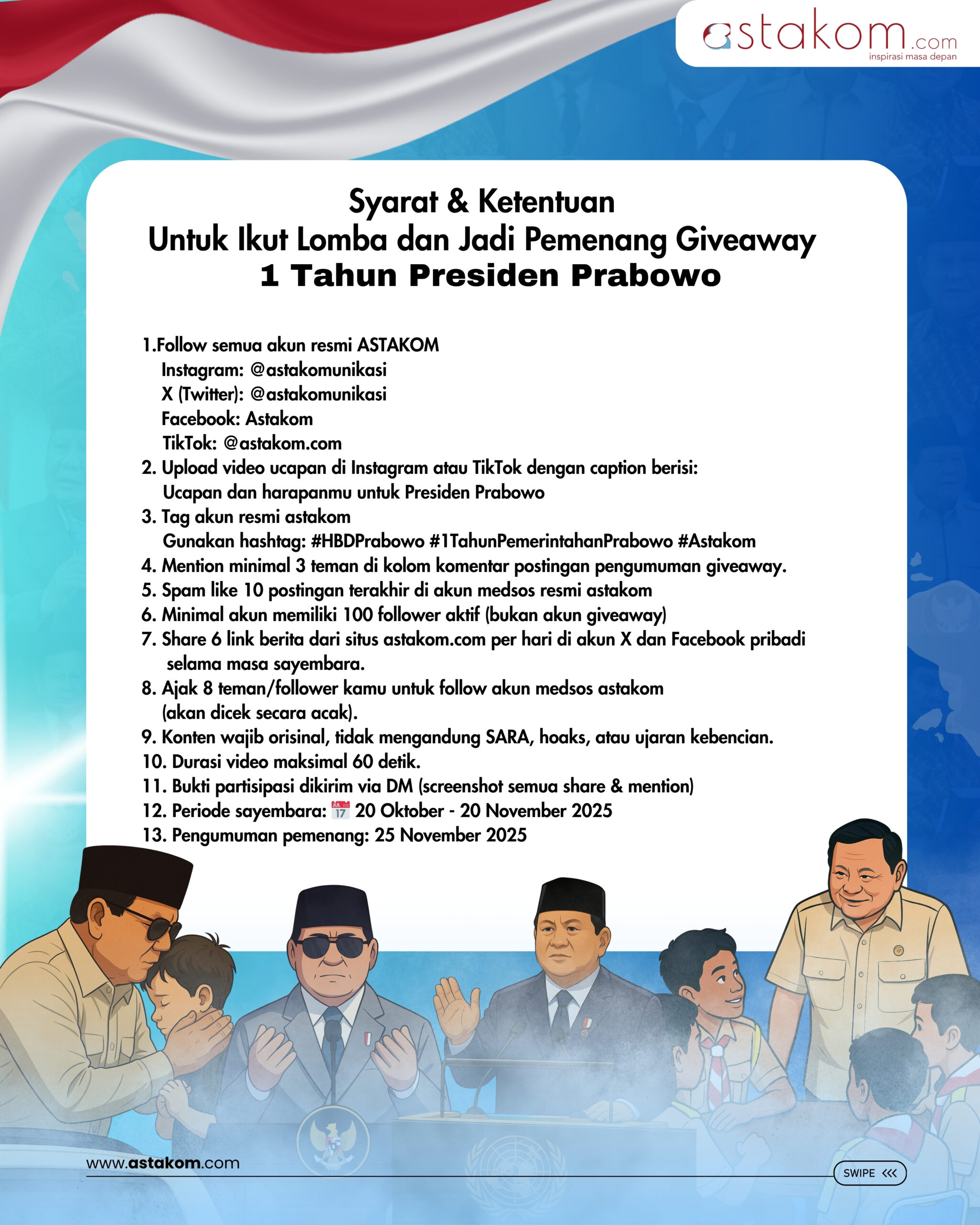 Giveaway Dalam Rangka Satu Tahun Pemerintahan Presiden Prabowo Subianto